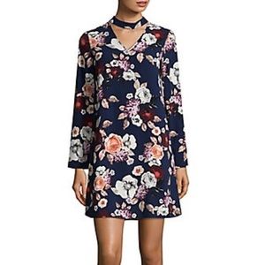 Lord & Taylor Floral Choker Dress
